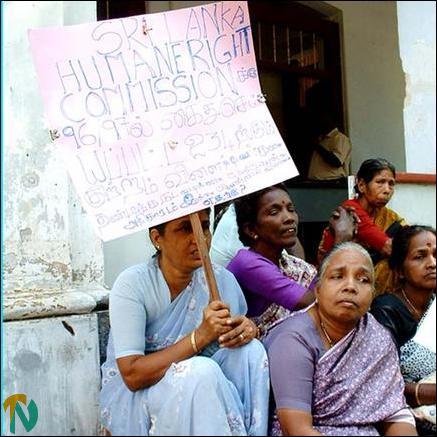 Mothers protesting at the HRC office