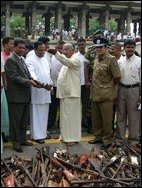 Weapon collection being destroyed
