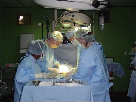 Surgical team from Stanford University, USA, working at the Dr Ponnambalam Memorial Hospital, helping to impart their medical knowledge to local doctors.