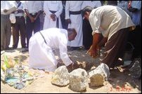 Foundation laid for permanent houses