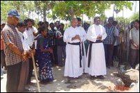 Foundation laid for permanent houses