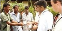 Muttur east villagers hand over a memorandum with three conditions to reopen Mavilary sluice gate to the SLMM monitors.