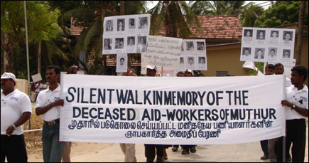 Wide spread protests in the Jaffna