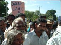 IDPs protest in Vanni