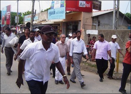 JVP-backed protestors in Jaffna