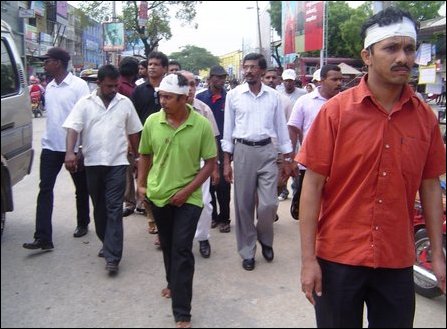 JVP-backed protestors in Jaffna