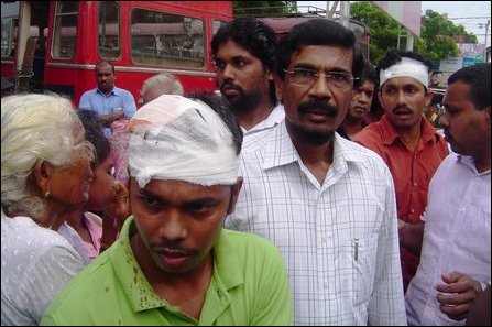 JVP-backed protestors in Jaffna