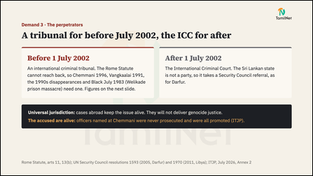Slide 22: A tribunal for before July 2002, the ICC for after